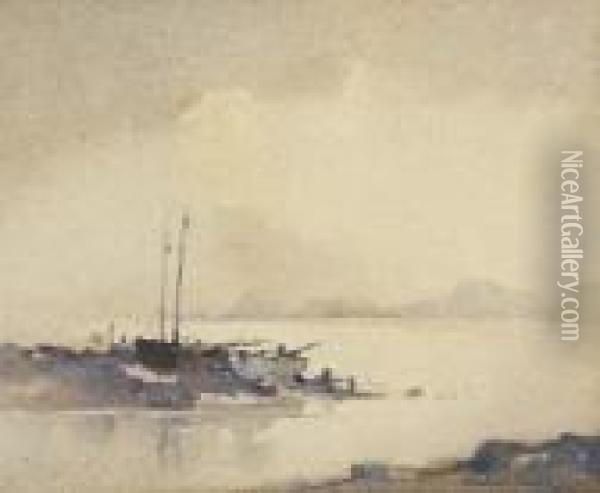 Williamstown, Hobsons Bay Oil Painting - Reginald Ward Sturgess