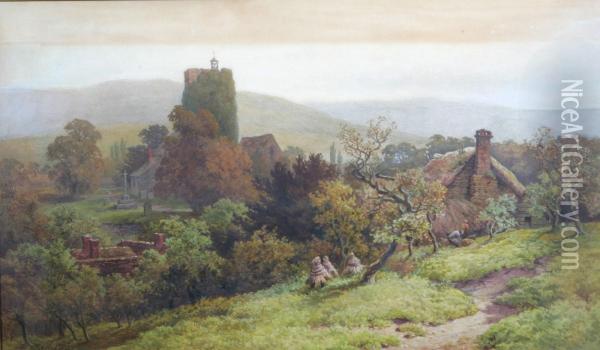 Wigmore Church Oil Painting - Samuel Henry Baker