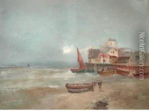 Bateau Au Port Oil Painting - Alfred Godchaux
