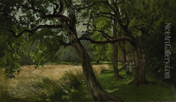 Bauernpaar Am Feldrand Oil Painting - Karl Raupp