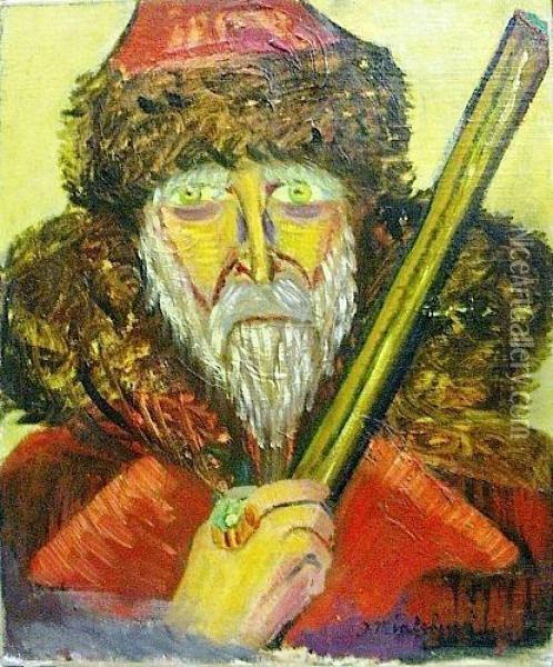 Portrait D'yvan Le Terrible, Circa 1930 Oil Painting - Isaac Mintchine