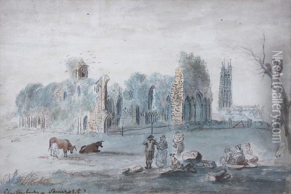 Glastonbury, Somerset Oil Painting - Edward Eyre
