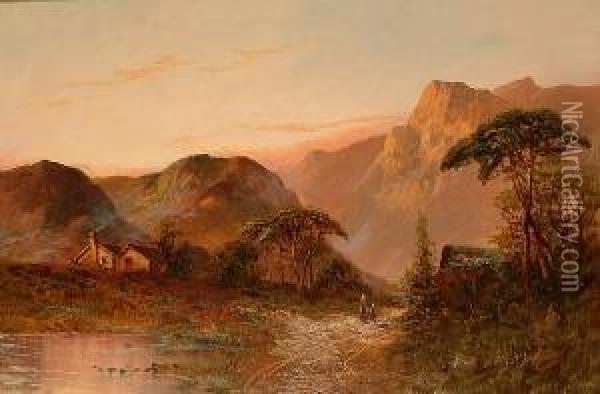 Highland Landscapes Oil Painting - Frances E. Jamieson