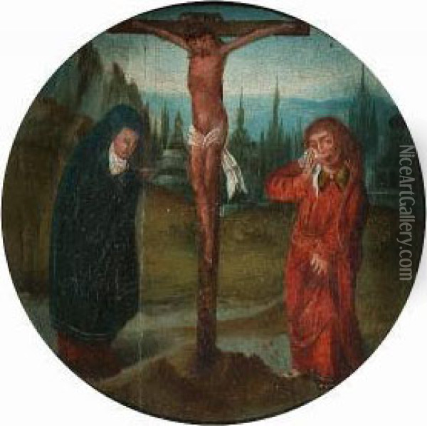 The Crucifixion; And The Lamentation Oil Painting - Marcellus Coffermans