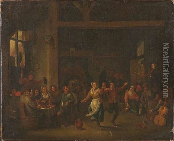 Ein Bauernfest In Einer Taverne Oil Painting - Ferdinand Van Apshoven