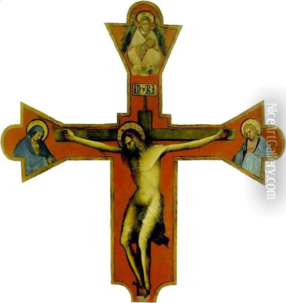 Crucifix Oil Painting - Blaz Jurjev Trogiranin