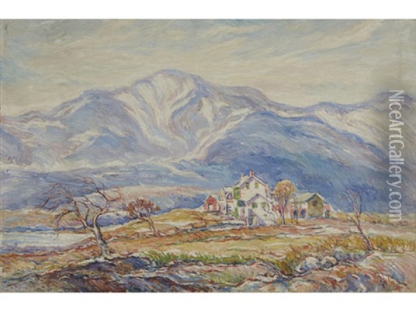 Catskills In Winter Oil Painting - Reynolds Beal