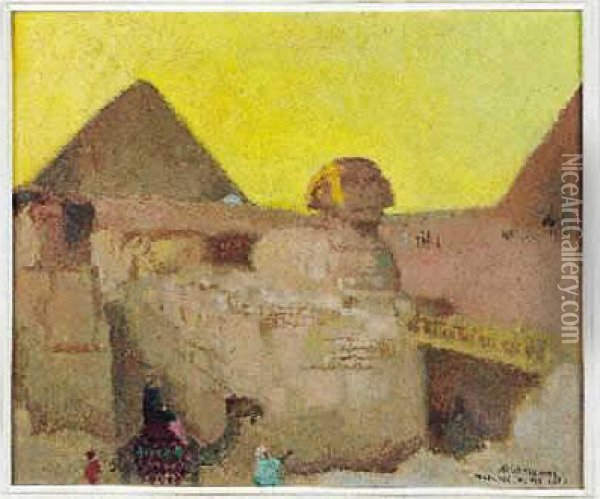 Le Sphinx Et Les Pyramides Oil Painting - Maurice Denis