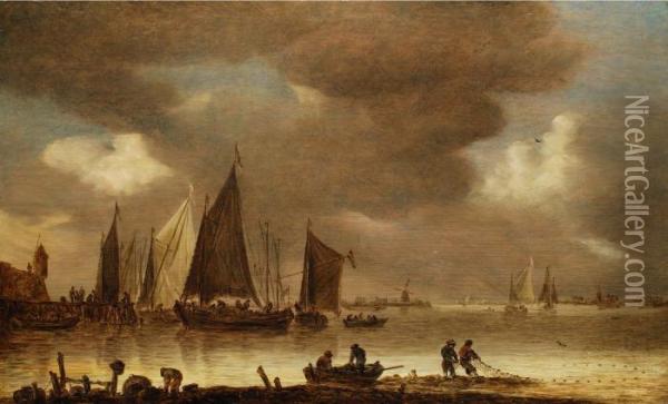Einbringung Des Fischfanges In Oil Painting - Jan van Goyen
