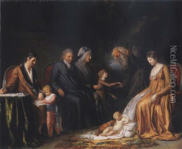 L'ecole De La Charite Oil Painting - Pierre Nicolas Legrand de Lerant