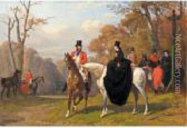 Le Commencement De La Chasse Oil Painting - Henri D'Annecy (Comte De) Montpezat