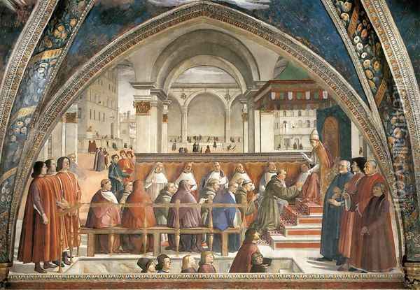 Confirmation of the Rule 1482-85 Oil Painting - Domenico Ghirlandaio