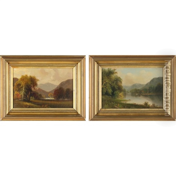 Pair Of Landscapes Oil Painting - Daniel Charles Grose