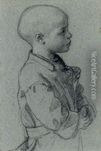 Portrait D'un Enfant Oil Painting - Isidore Alexandre Augustin Pils