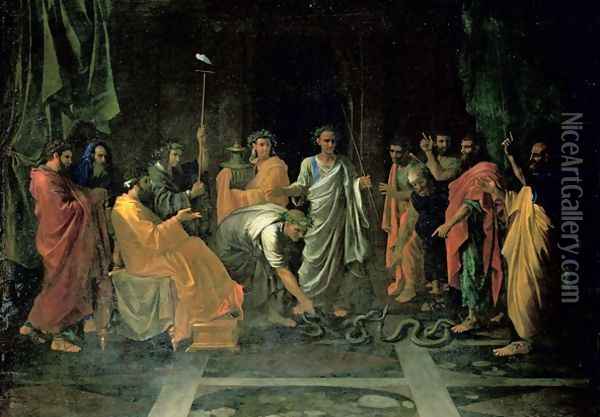 Moses and the Brazen Serpent Oil Painting - Nicolas Poussin