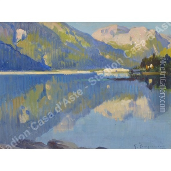 Giornata Di Sole Sul Lago Oil Painting - Giovanni Zangrando
