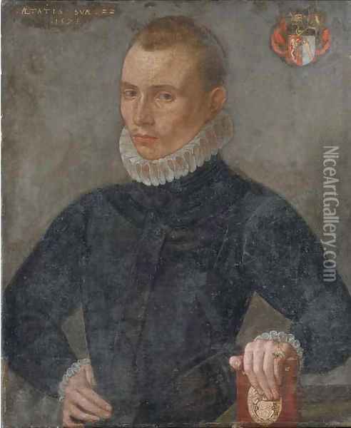 Portrait of a gentleman Oil Painting - Pieter Jansz. Pourbus I