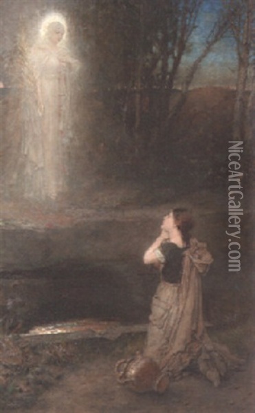 The Vision At The Martyr's Well Oil Painting - George Henry Boughton