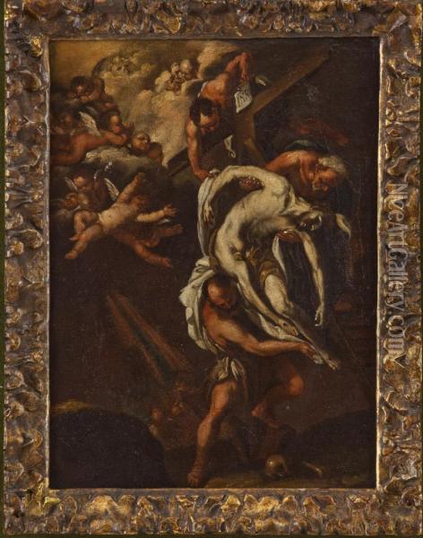 La Deposizione Dalla Croce Oil Painting - Luca Giordano