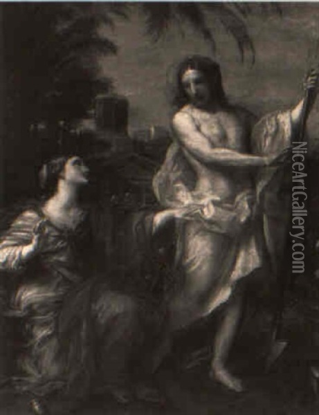 Noli Mi Tangere Oil Painting - Pietro da Cortona