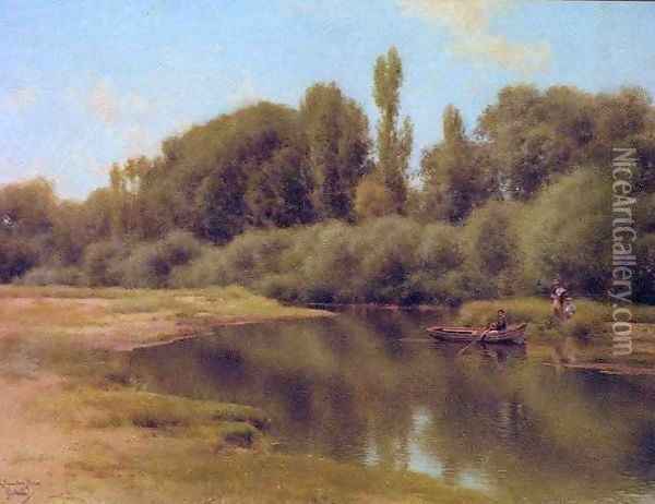 Landscape Near Guillena Oil Painting - Emilio Sanchez-Perrier