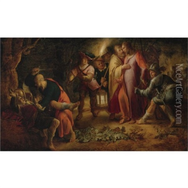 The Betrayal Of Christ Oil Painting - Peter Wtewael