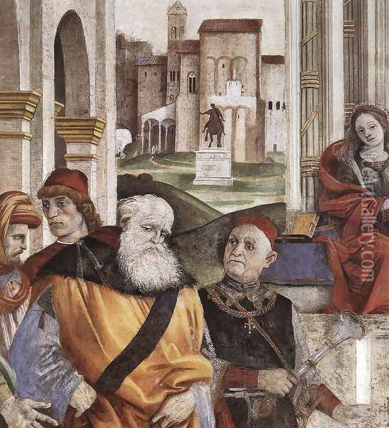 Triumph of St Thomas Aquinas over the Heretics (detail-1) 1489-91 Oil Painting - Filippino Lippi