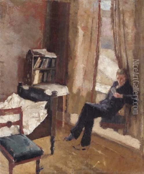 Peter Andreas Leser (peter Andreas Reading) Oil Painting - Edvard Munch