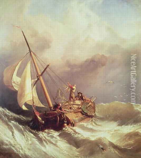 On the Dogger Bank, 1846 Oil Painting - William Clarkson Stanfield