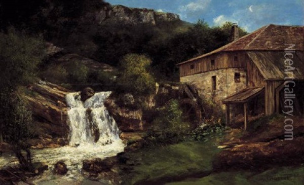 Le Moulin De Longeville Oil Painting - Gustave Courbet