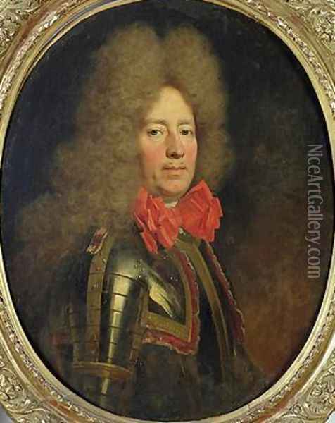 Pierre de Montesquiou 1645-1725 Count of Artagnan Oil Painting - Nicolas de Largilliere