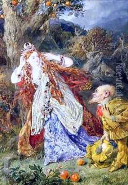 The Yellow Dwarf Oil Painting - Sir John Gilbert