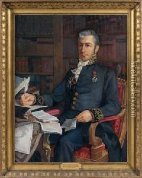 Portrait Du Comte Camille De Tournon- Simiane Oil Painting - Jean Pierre Charles Chabannes La Palice
