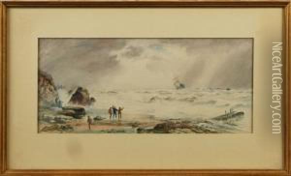 Skeppsbrott Oil Painting - Leopold Rivers