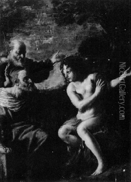 Allegorical Scene Oil Painting -  Guercino