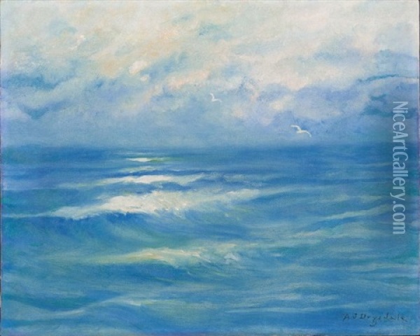 A View Of The Gulf Of Mexico Oil Painting - Alexander John Drysdale