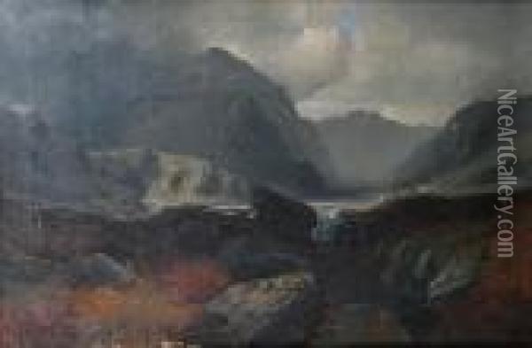 'near Glencoe' 'clarence Roe', Similarly And Inscribed With Title On Stretcher Oil Painting - Clarence Roe