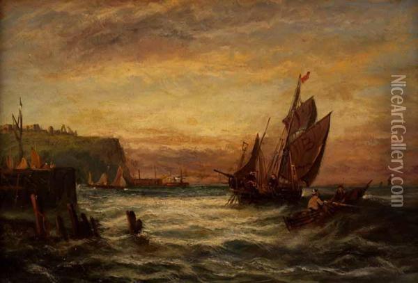 Casting The Nets Oil Painting - Edwin Hayes