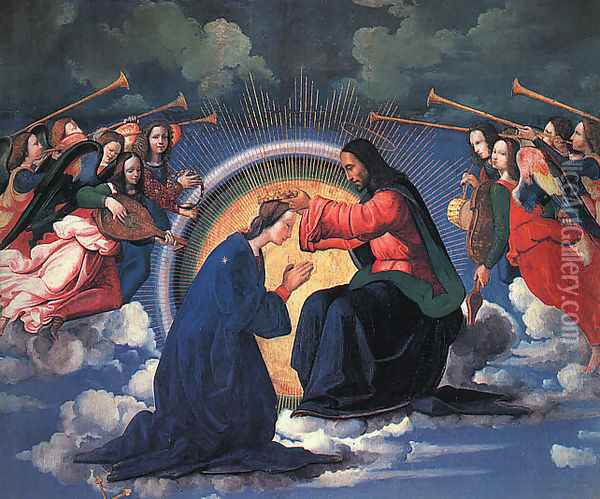 Detail from The Coronation of the Virgin Oil Painting - Ridolfo Ghirlandaio
