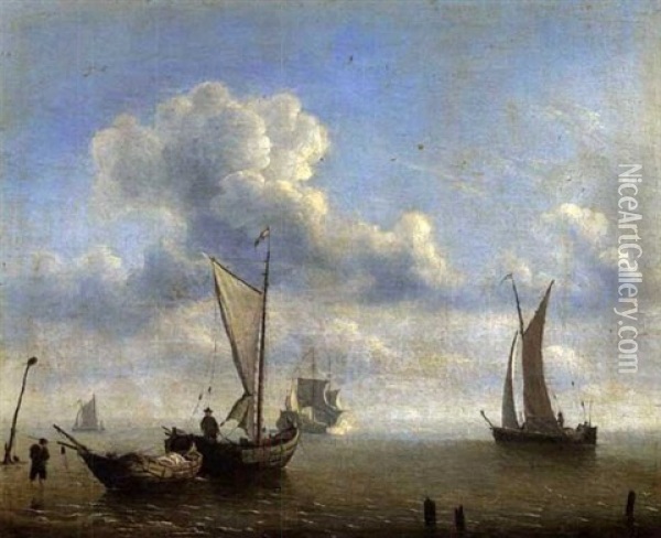 Marine Oil Painting - Cornelis van de Velde