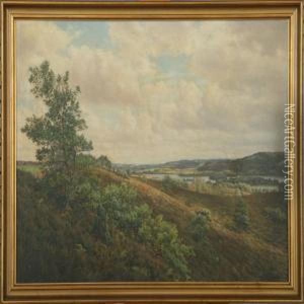 Scenery From Silkeborg Oil Painting - Adolf Larsen