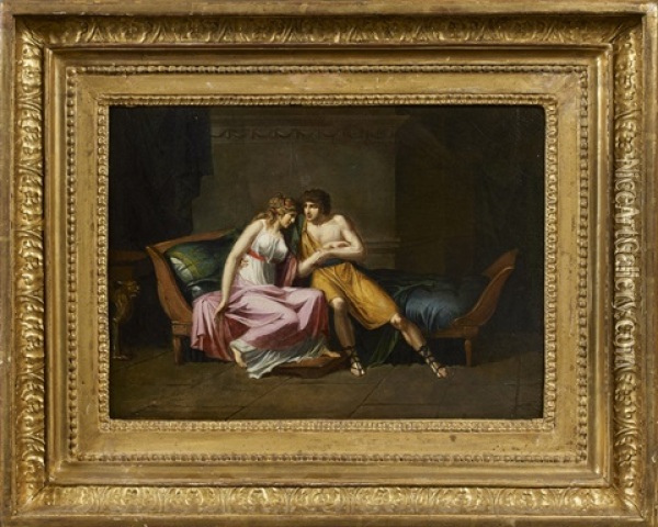 La Seduction Et Le Remords (pair) Oil Painting - Jacques-Louis David