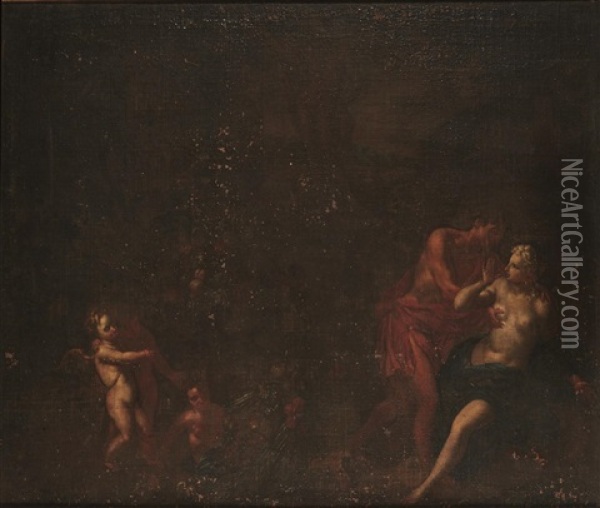 Venus Et Adonis Oil Painting - Gerard Hoet the Elder