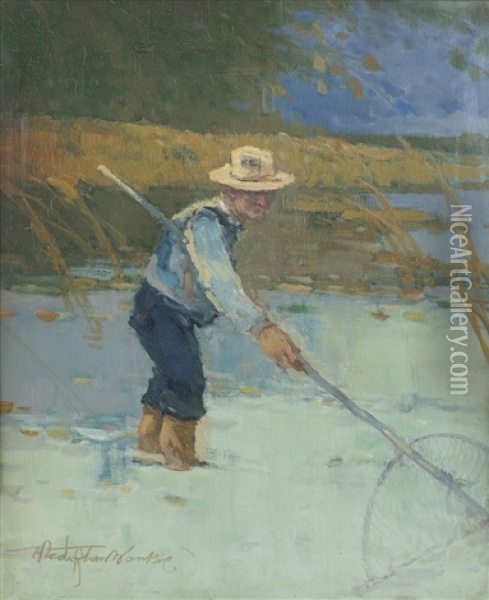 Fishman Oil Painting - Wladyslaw Wankie