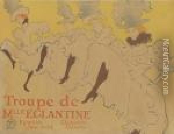 La Troupe De Mademoiselle Eglantine Oil Painting - Henri De Toulouse-Lautrec