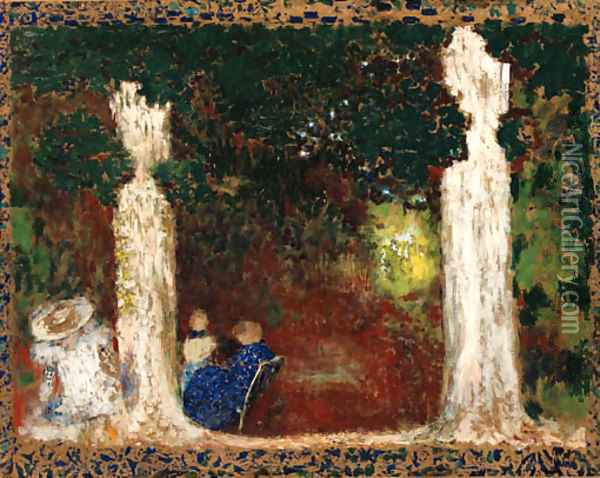 Au jardin Oil Painting - Jean-Edouard Vuillard