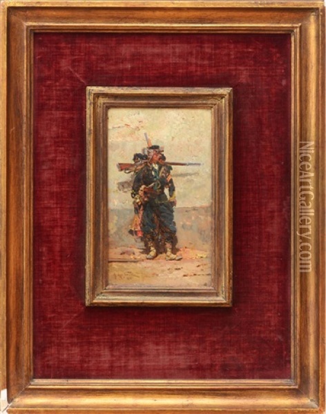 Soldier Oil Painting - Alphonse Marie de Neuville