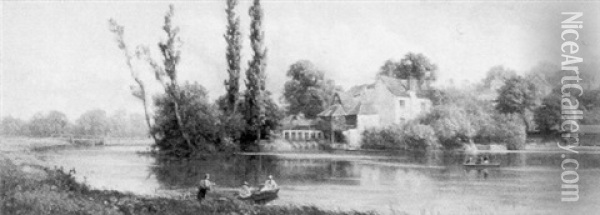 Ifley Mill On The Thames Oil Painting - Edward Henry Holder