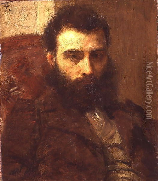 Portrait of a Man Oil Painting - Ignace Henri Jean Fantin-Latour