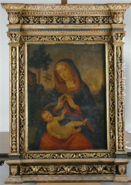 Madonna And Child Oil Painting - Filippo (Filippino) Lippi